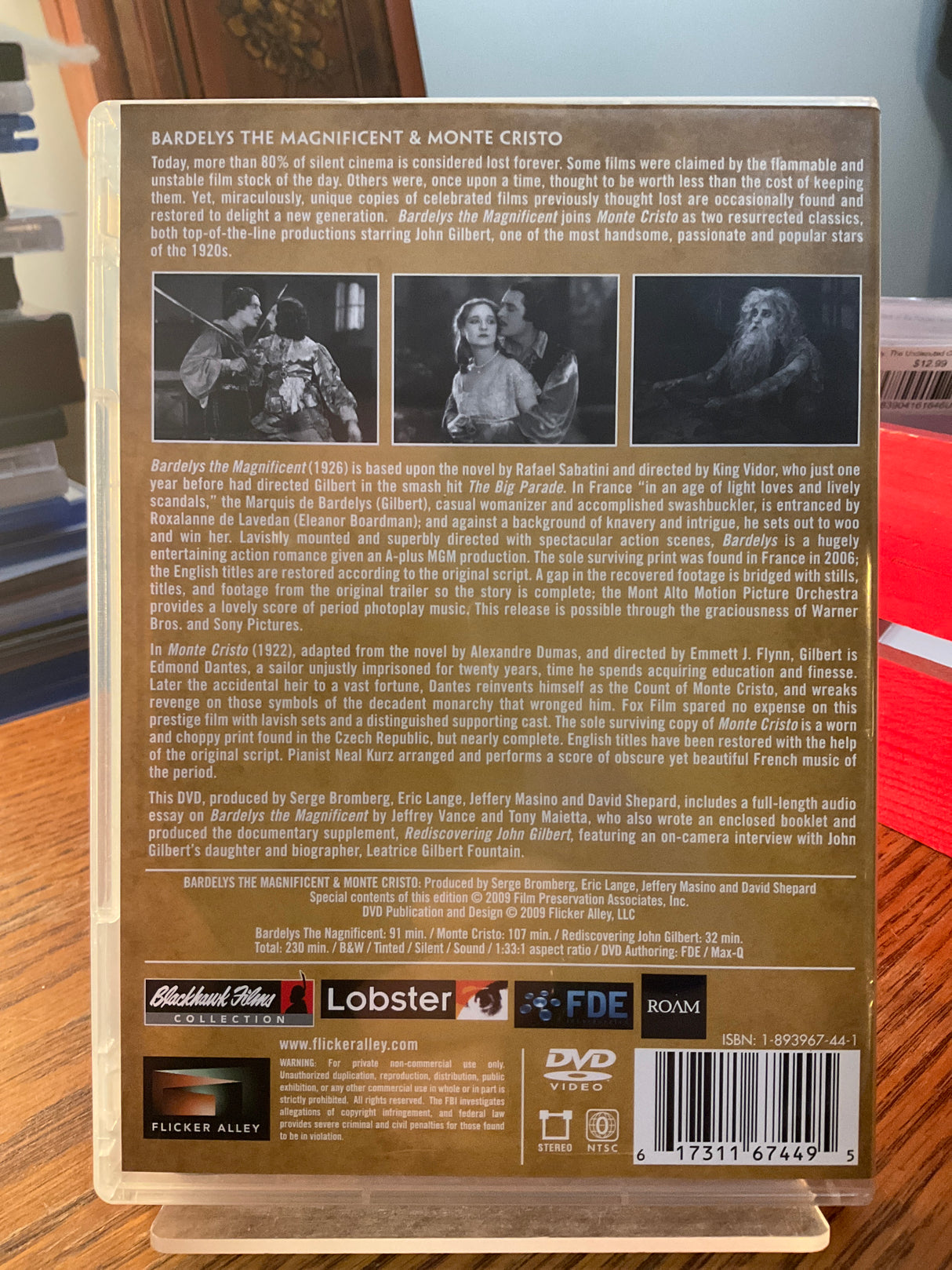 Bardelys The Magnificent, Monte Cristo (DVD) w/BOOKLET USED