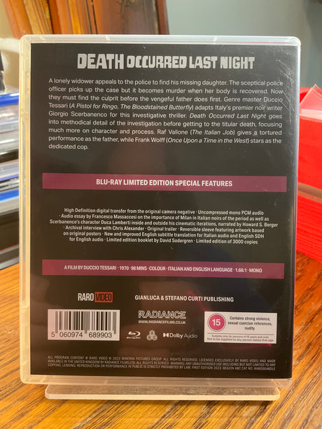 Death Occurred Last Night (Limited Edition, Region Free) USED