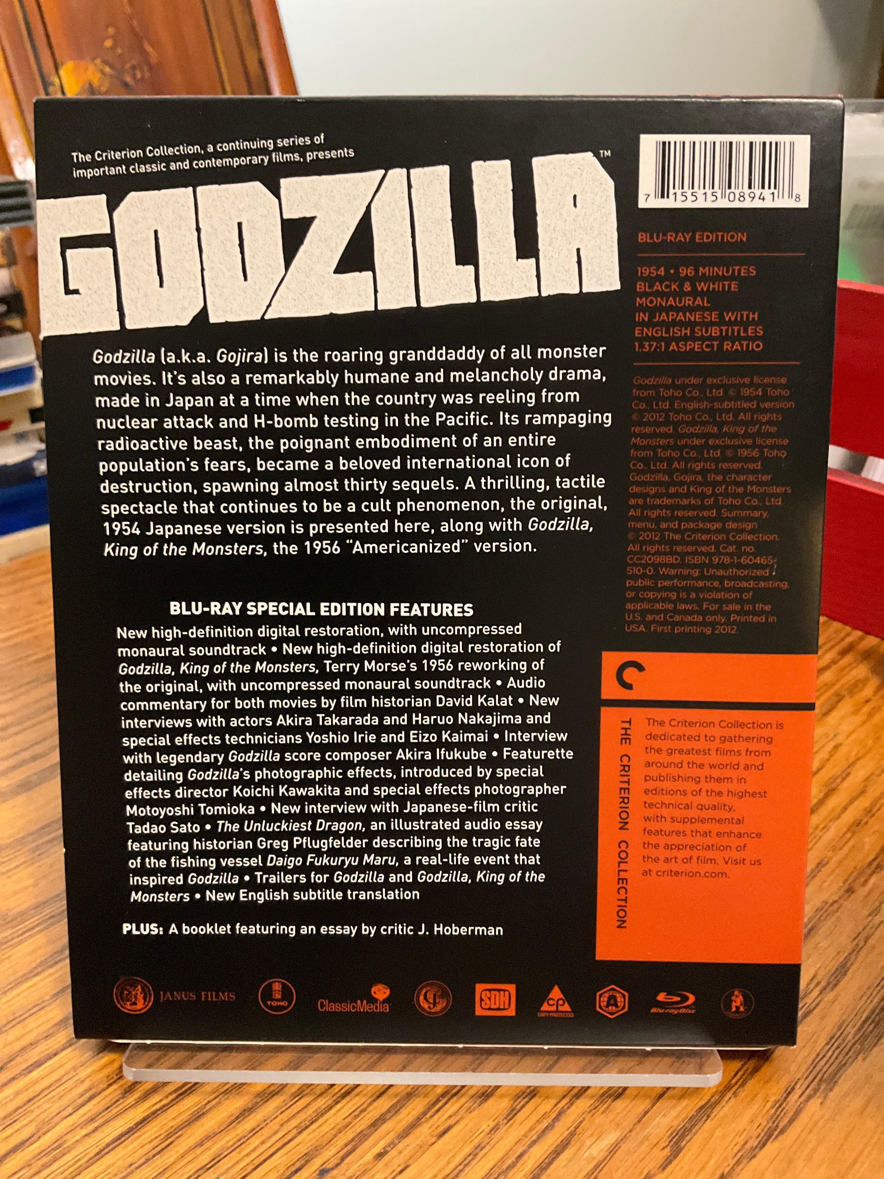 Godzilla (Blu-Ray, #594) w/SLIPCASE USED – Orbit DVD