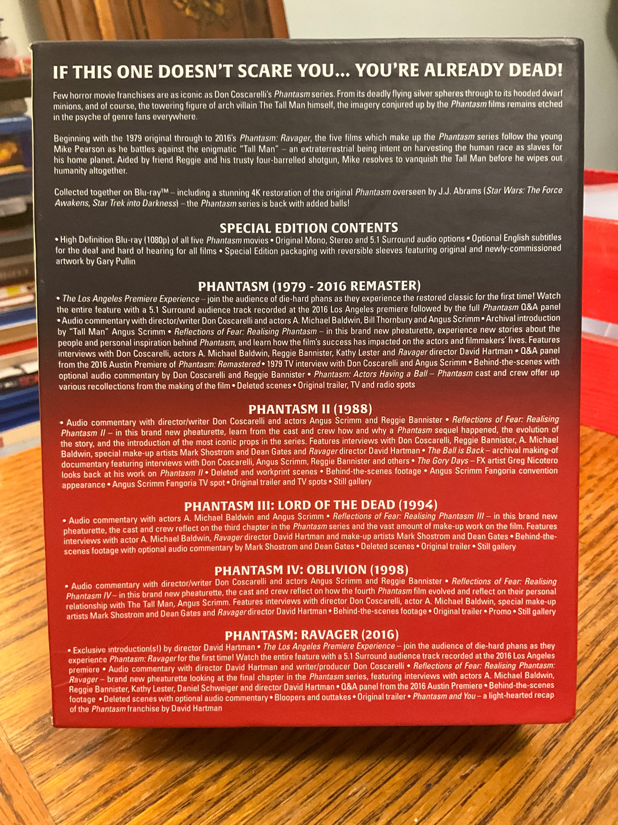 Phantasm: The Complete Collection (Region B, Standard Edition) USED