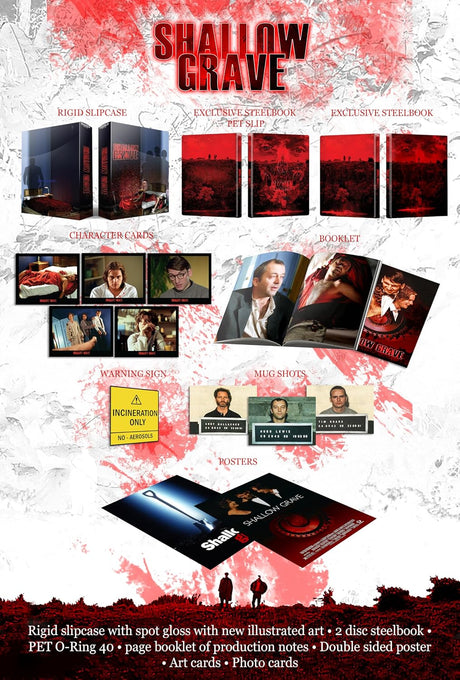 Shallow Grave (4K UHD, UK Collectors Edition Steelbook, Region Free/B)