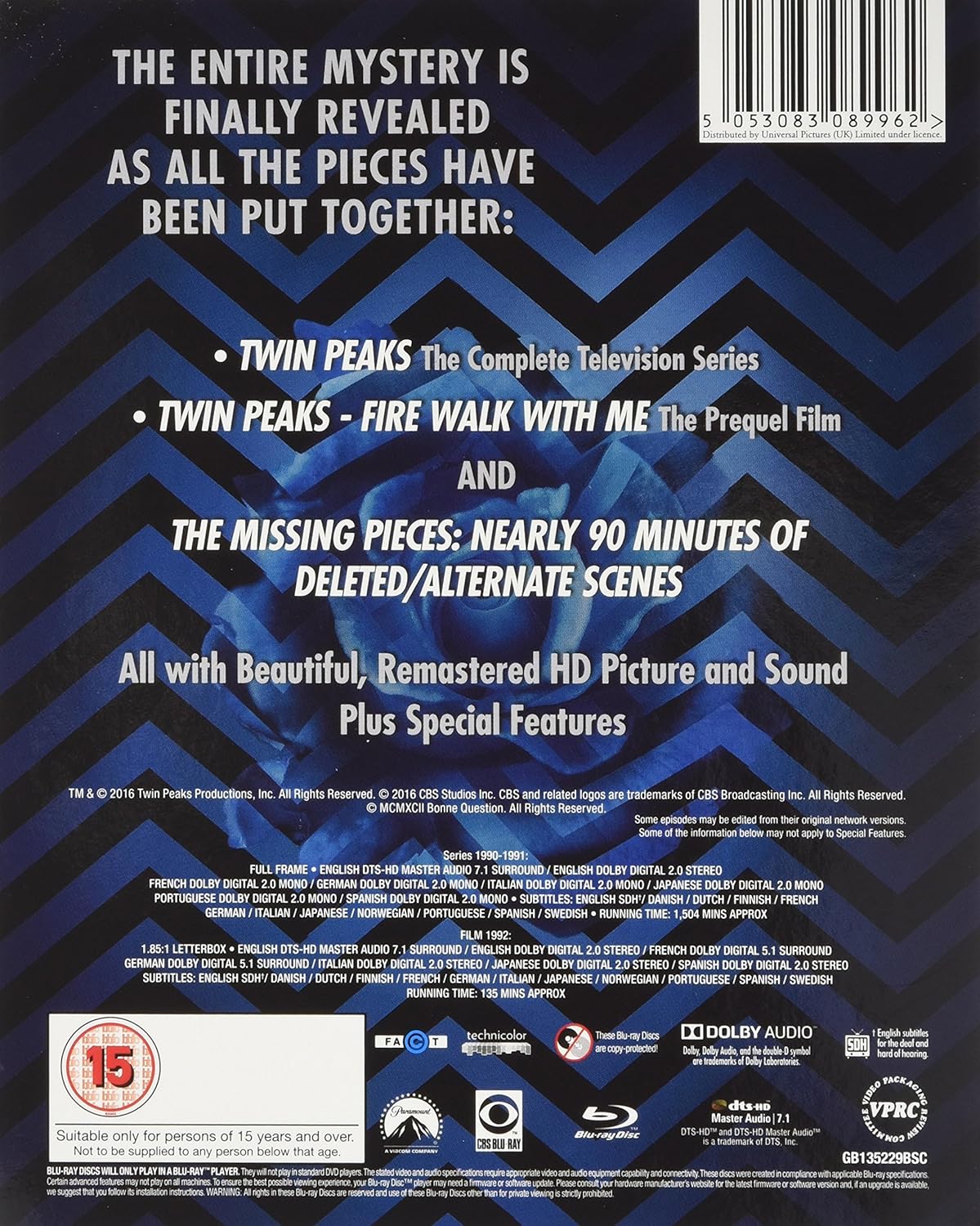 Blu Ray Watch Twin Peaks The Missing Pieces Twin Peaks (Seasons