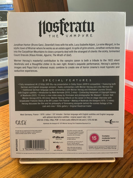Nosferatu the Vampyre (4K UHD, BFI, Region Free/B) w/SLIP AND BOOKLET USED