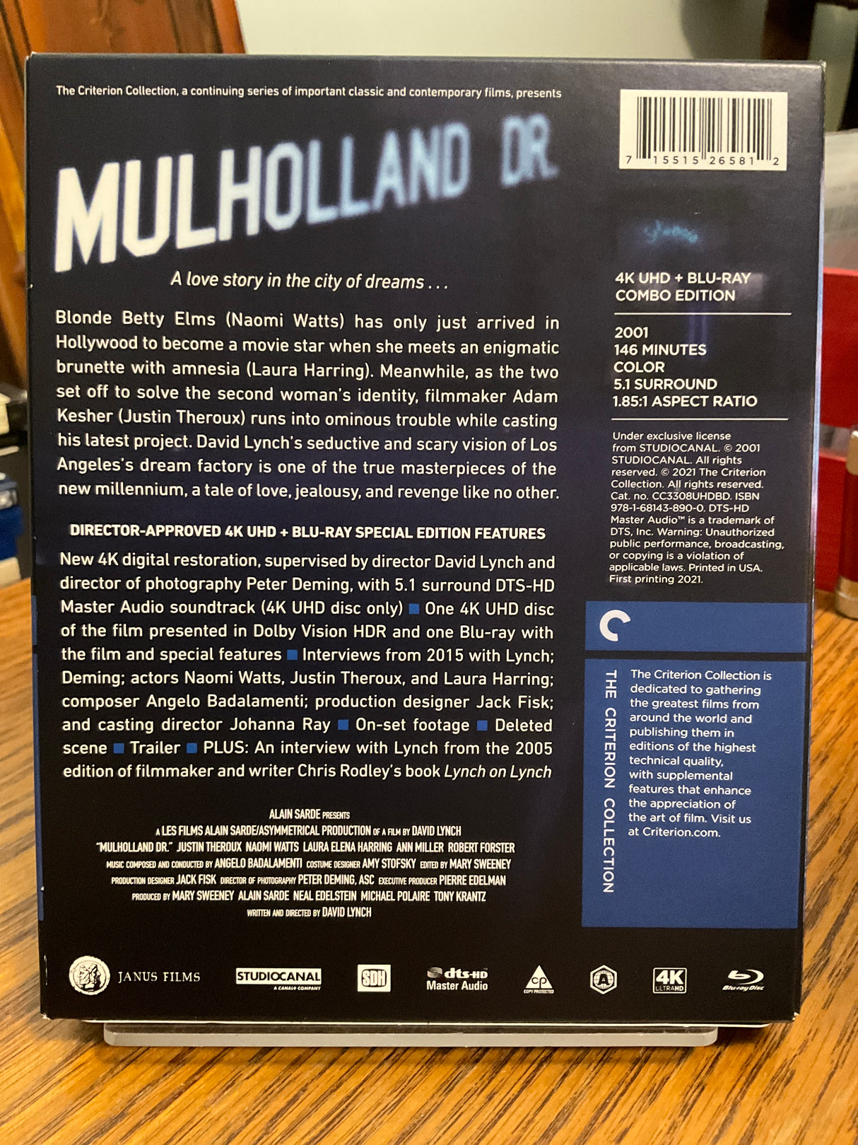 Mulholland Dr 4K UHD (#779) USED *SEE NOTE*