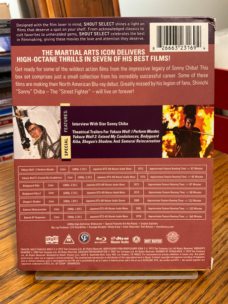 The Sonny Chiba Collection w/SLIPCASE USED