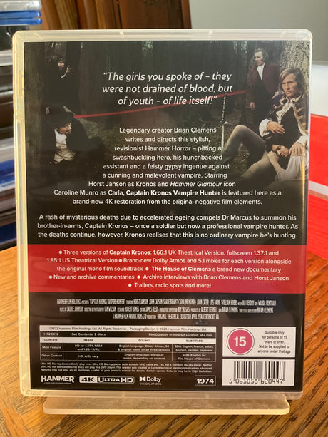 Captain Kronos: Vampire Hunter (4K UHD, Region Free) USED