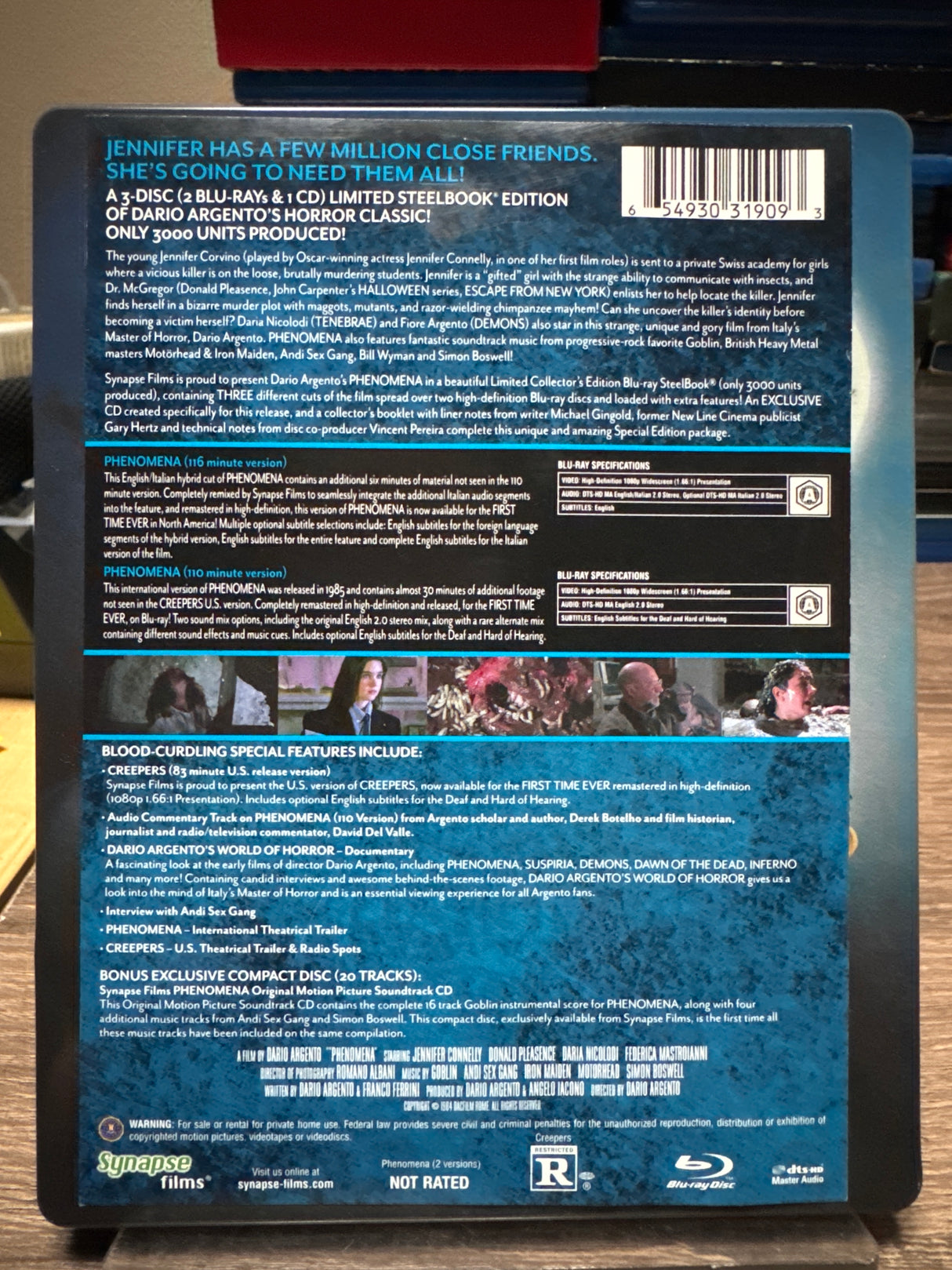 Phenomena Steelbook USED