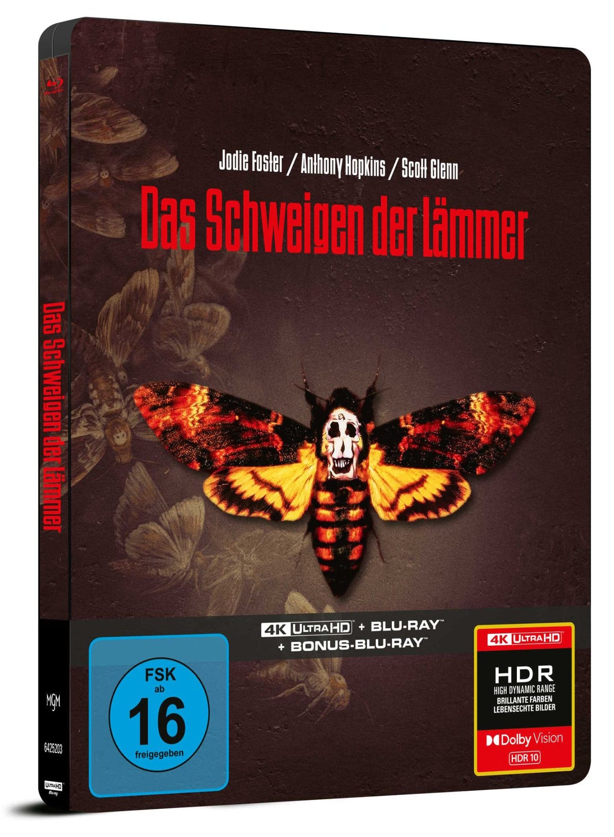 The Silence of the Lambs aka Das Schweigen der Lämmer (4K UHD, Limited Edition Embossed Steelbook, Region Free/B)