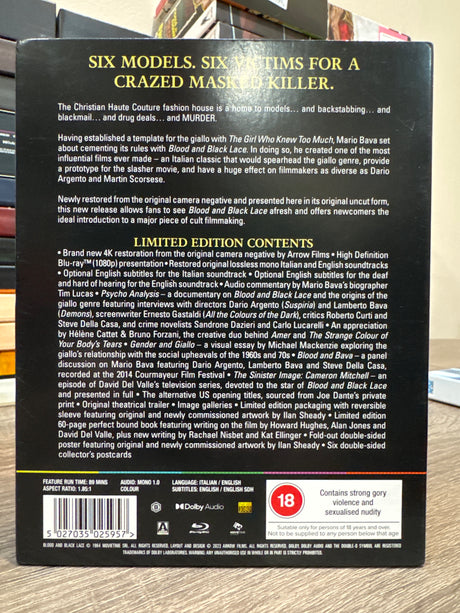 Blood and Black Lace (Blu-Ray, Limited Edition, Region B) USED