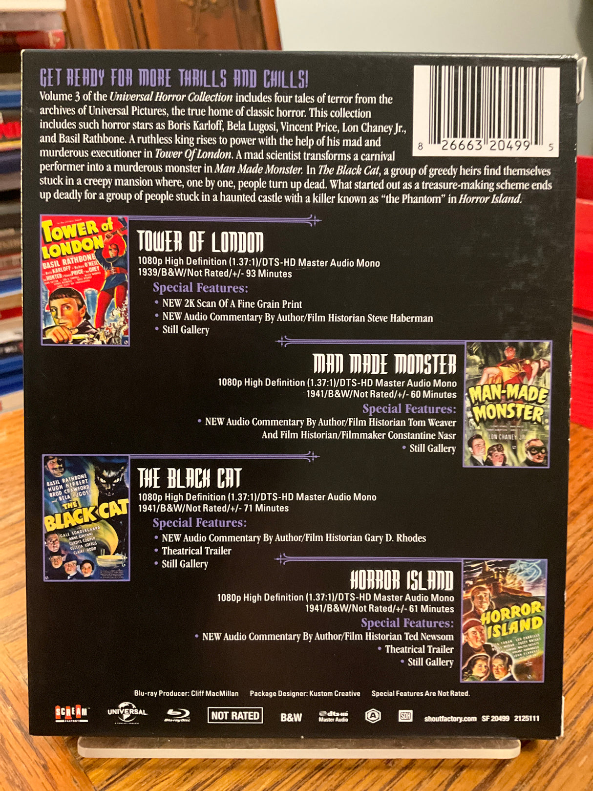 Universal Horror Collection Volume 3 w/SLIPCASE USED