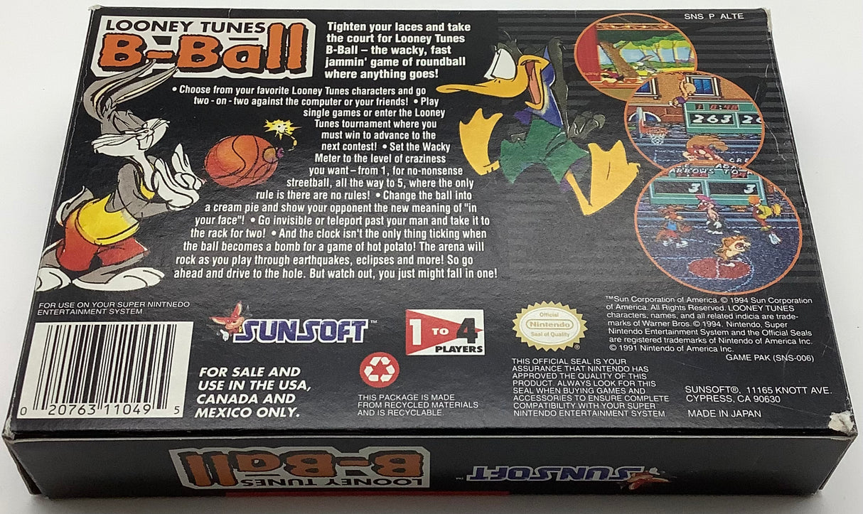Looney Tunes B-Ball Super Nintendo USED