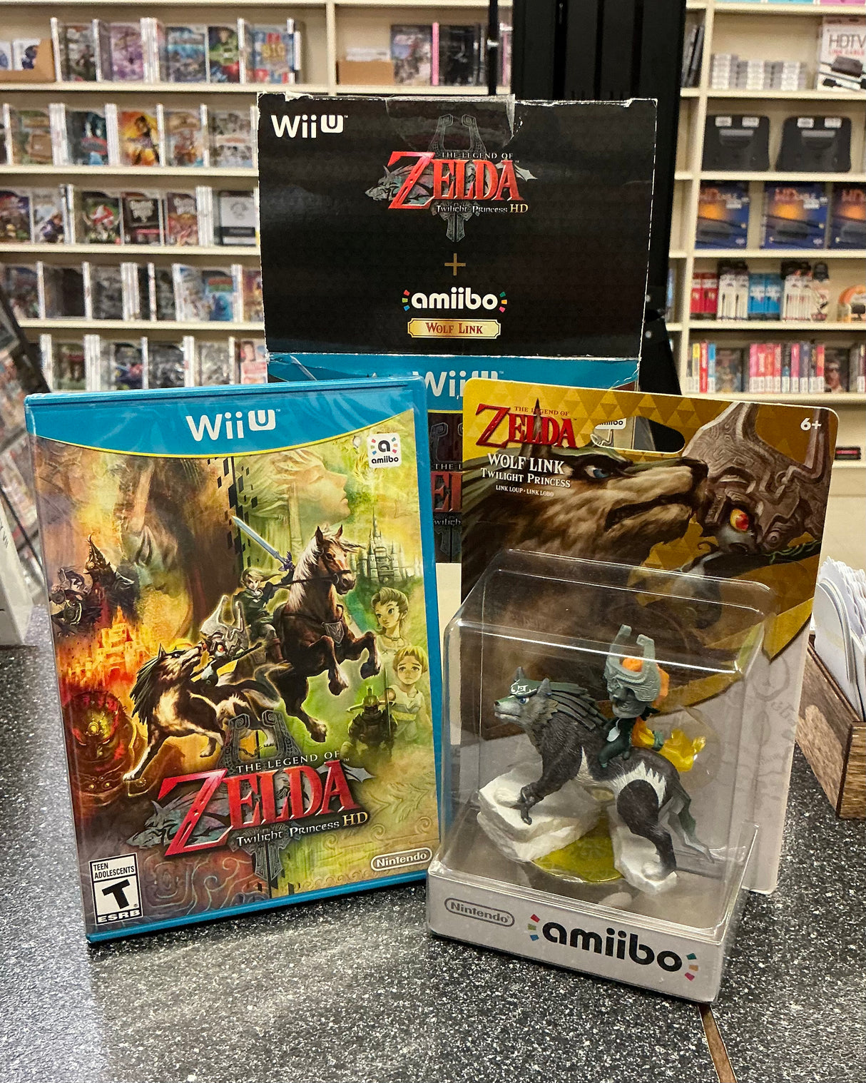 Zelda Twilight Princess HD [Amiibo Bundle] Wii U PARTIALLY SEALED