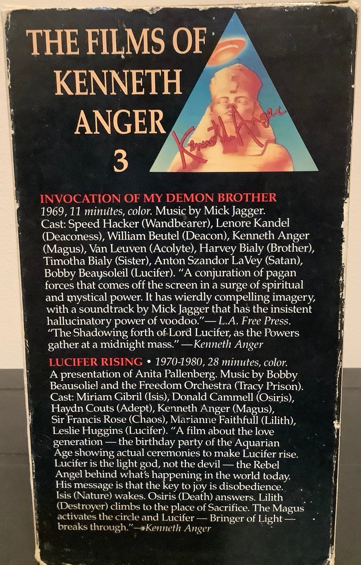 The Films Of Kenneth Anger 3: Lucifer Rising / Invocation Of My Demon Brother VHS