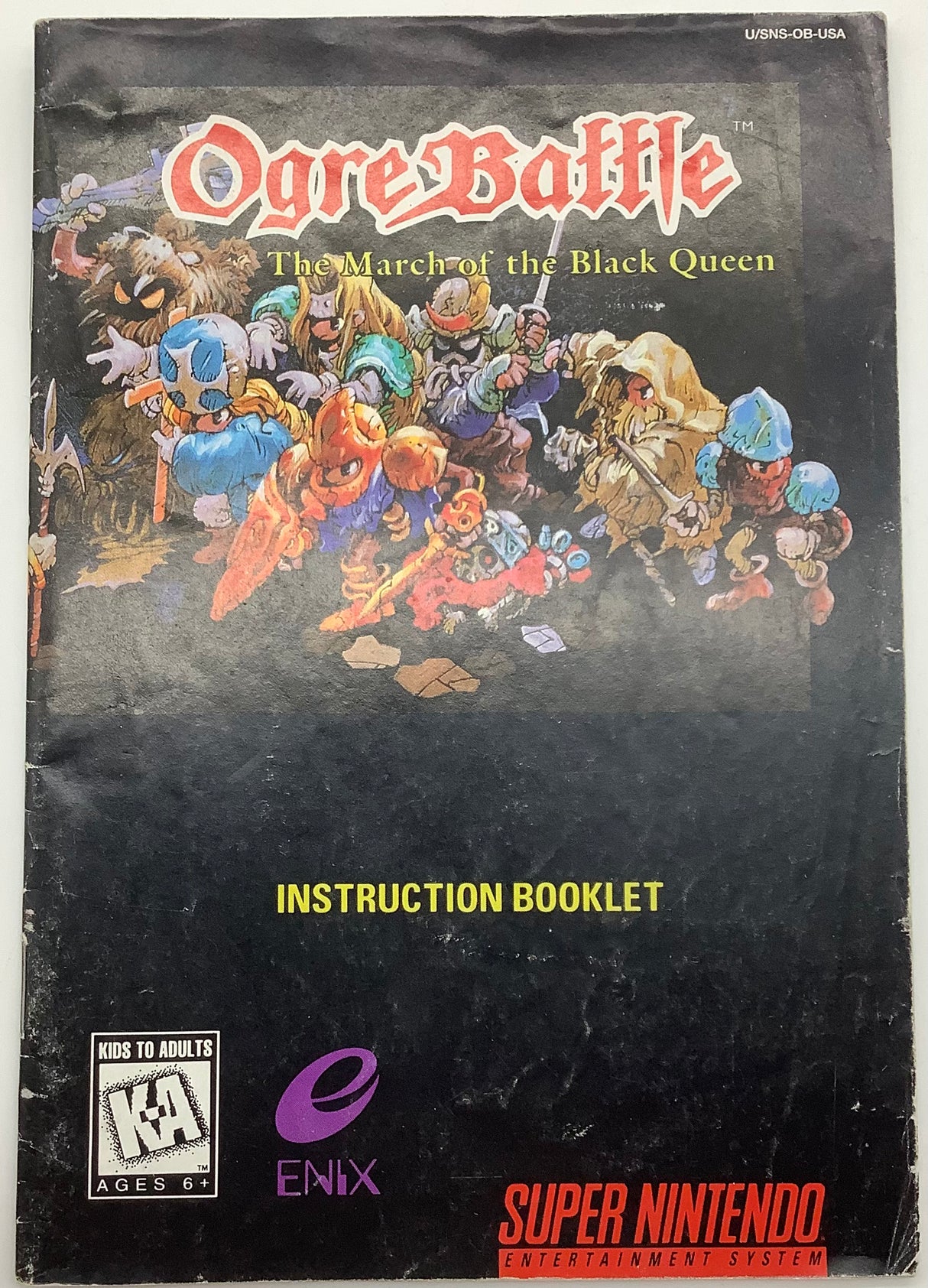 Ogre Battle The March of the Black Queen Super Nintendo USED