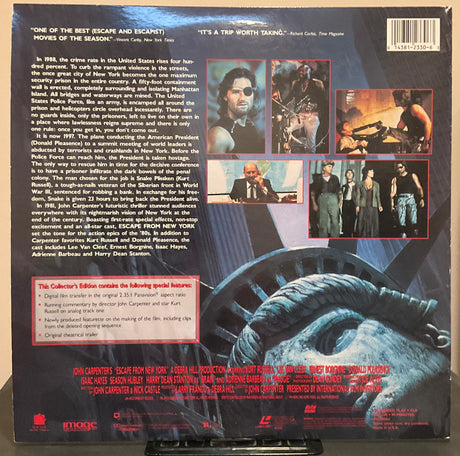 Escape From New York Laserdisc
