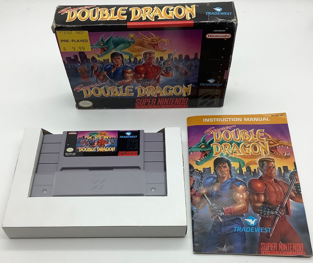 Super Double Dragon Super Nintendo USED
