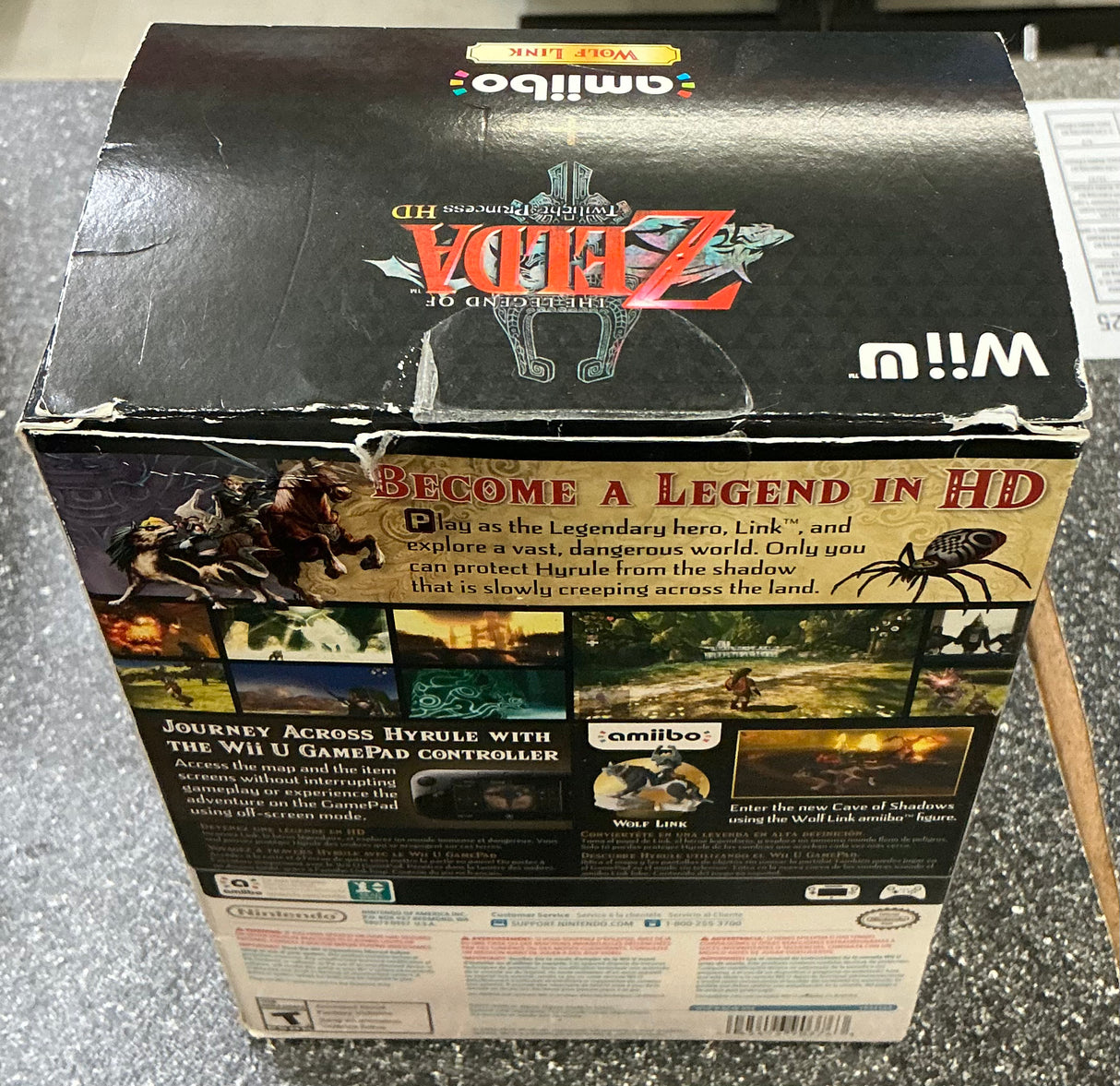 Zelda Twilight Princess HD [Amiibo Bundle] Wii U PARTIALLY SEALED