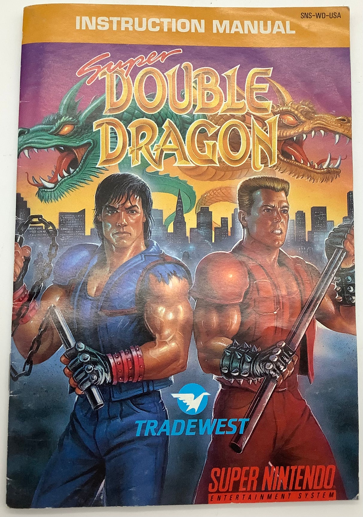 Super Double Dragon Super Nintendo USED