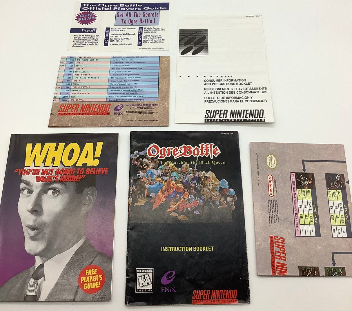 Ogre Battle The March of the Black Queen Super Nintendo USED