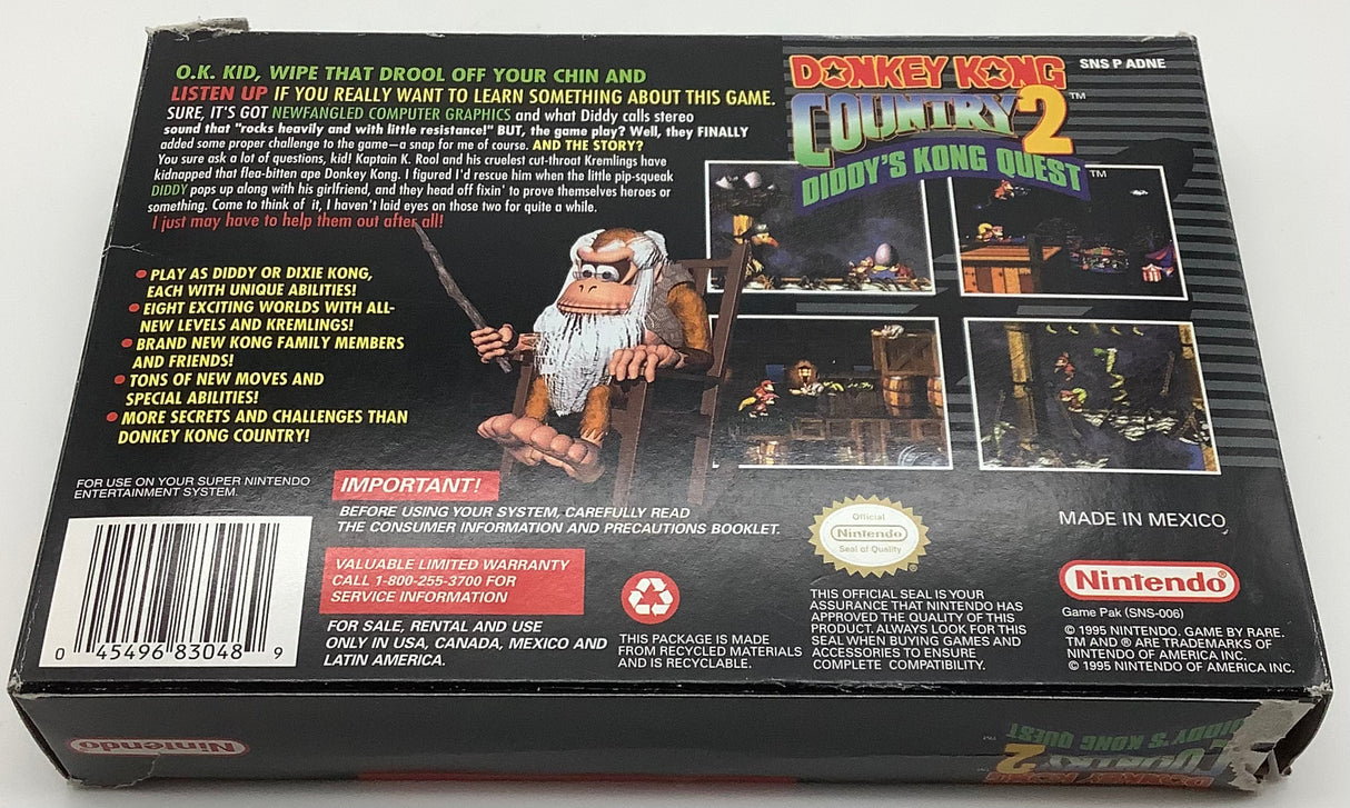 Donkey Kong Country 2 Super Nintendo USED