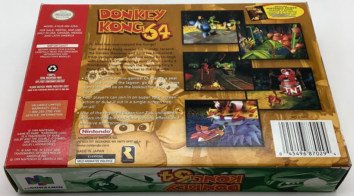 Donkey Kong 64 [w/Expansion Pak] Nintendo 64 USED