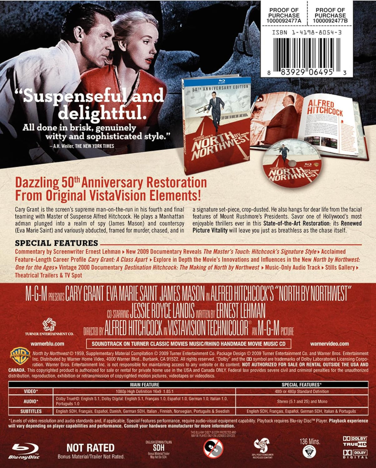 North By Northwest (50th Anniversary, Digibook) USED