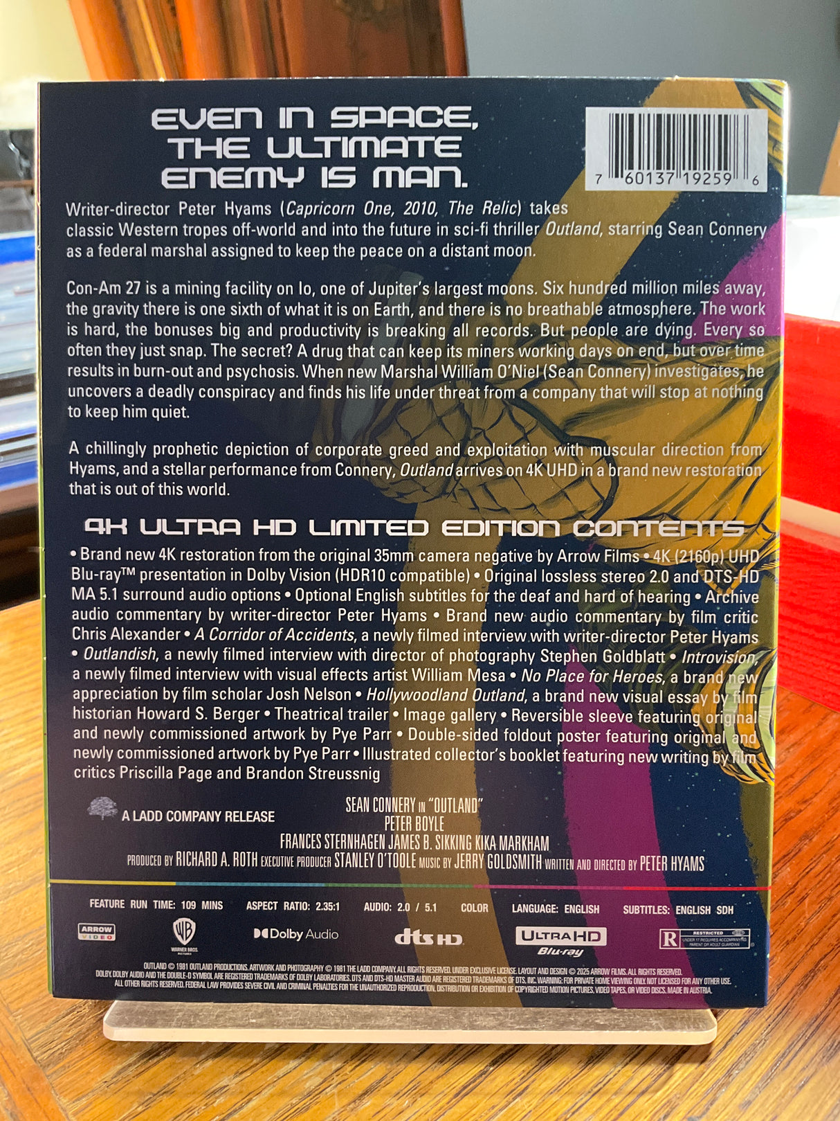Outland (4K UHD, Limited Edition) w/SLIP AND BOOKLET USED