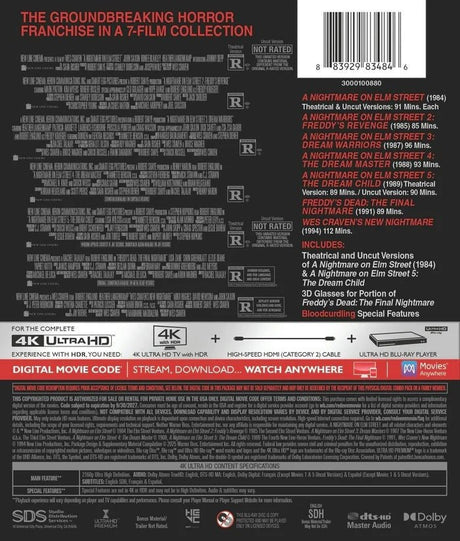 A Nightmare on Elm Street: 7-Film Collection (4K UHD)
