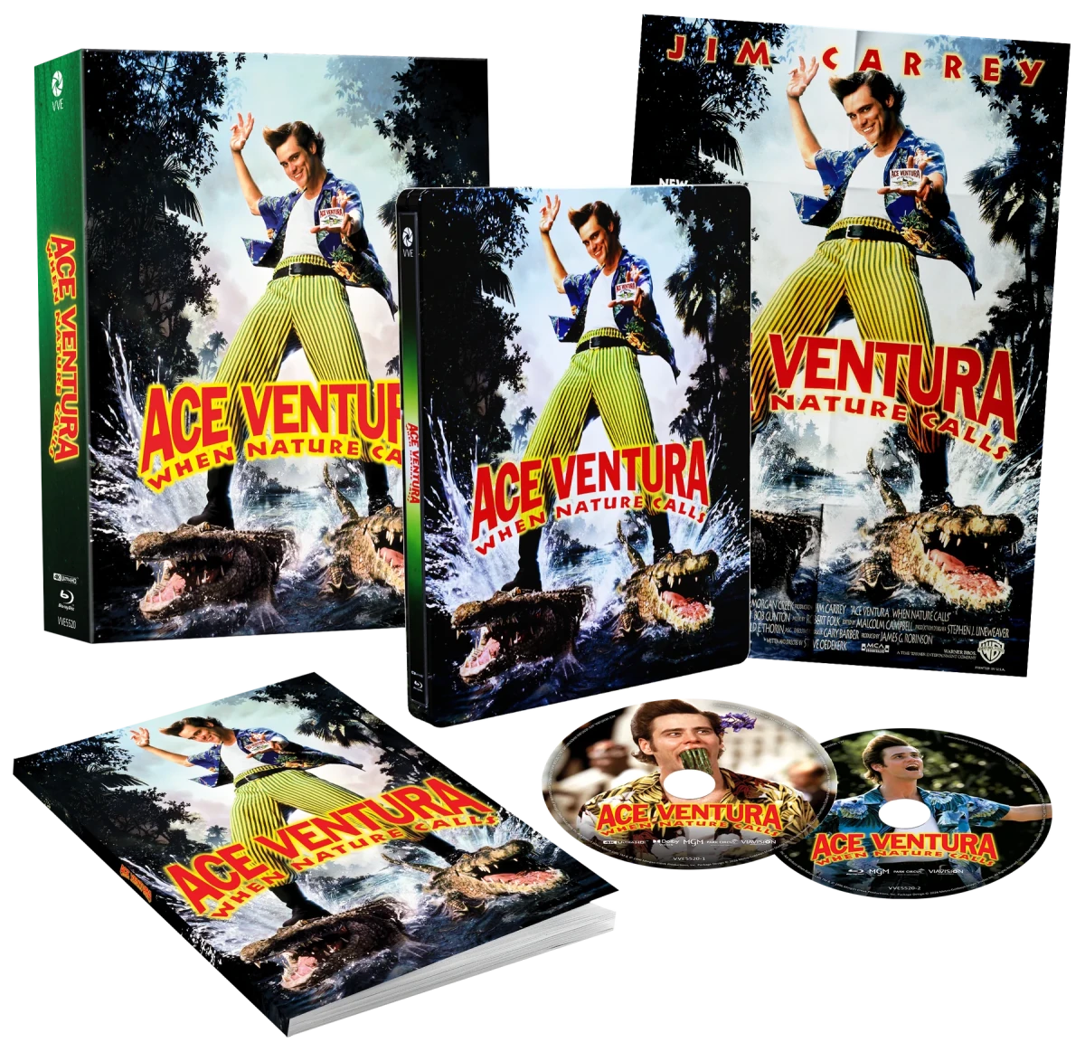 Ace Ventura: When Nature Calls (4K UHD, Limited Edition Steelbook + Lenticular Hardbox, Region Free)