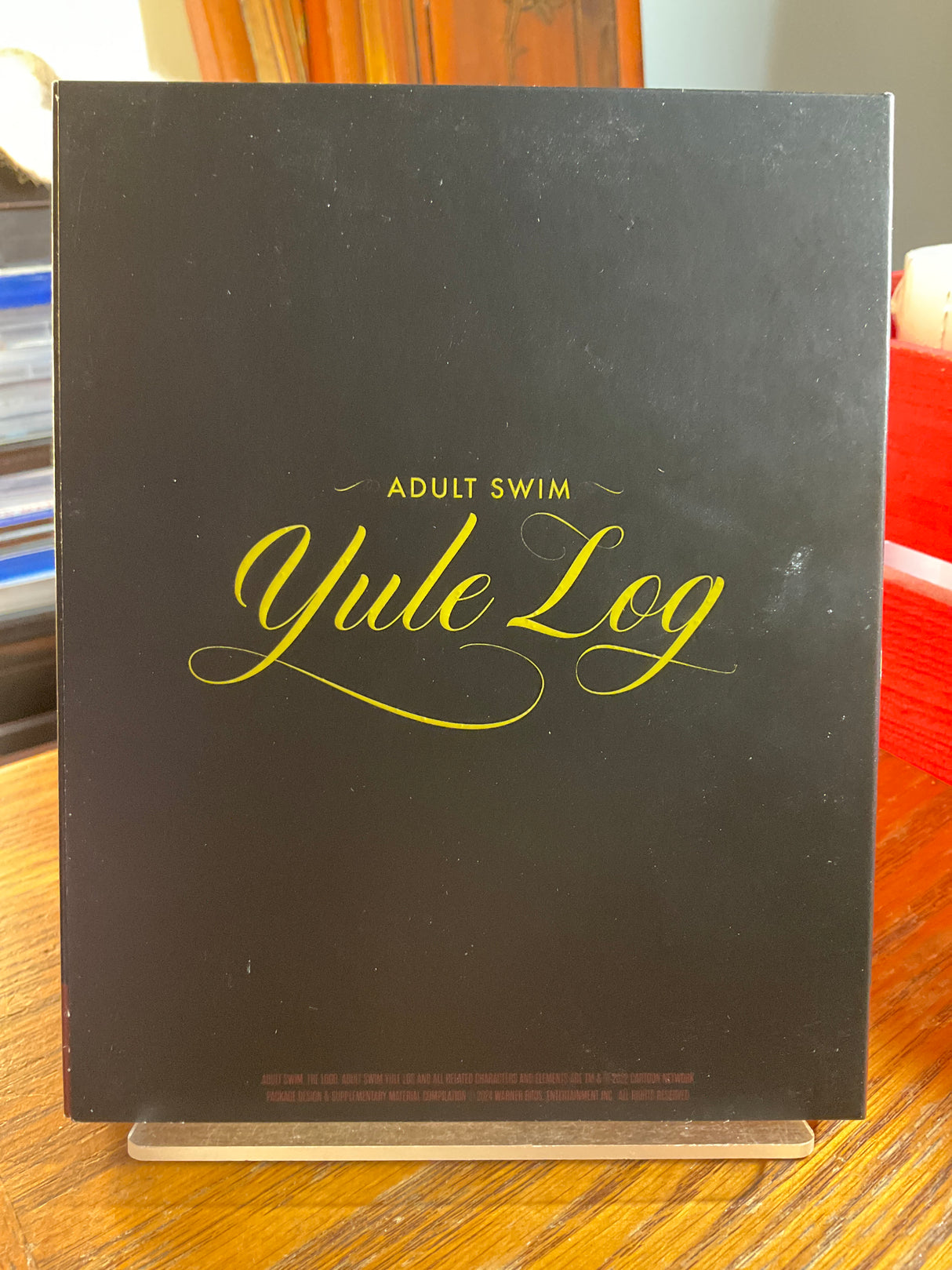 Adult Swim Yule Log w/LENTICULAR SLIP AND BOOKLET USED