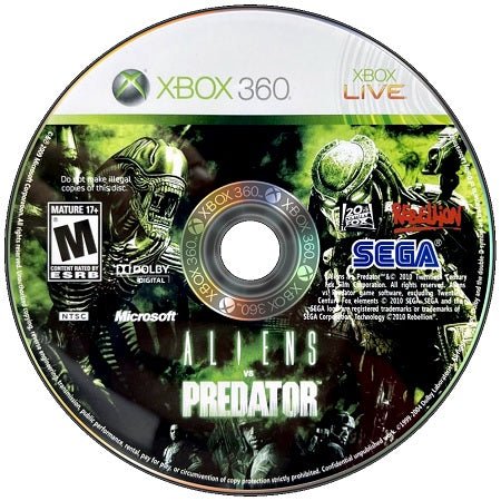 Aliens vs. Predator XBOX 360 LOOSE - Video Games - XBOX 360