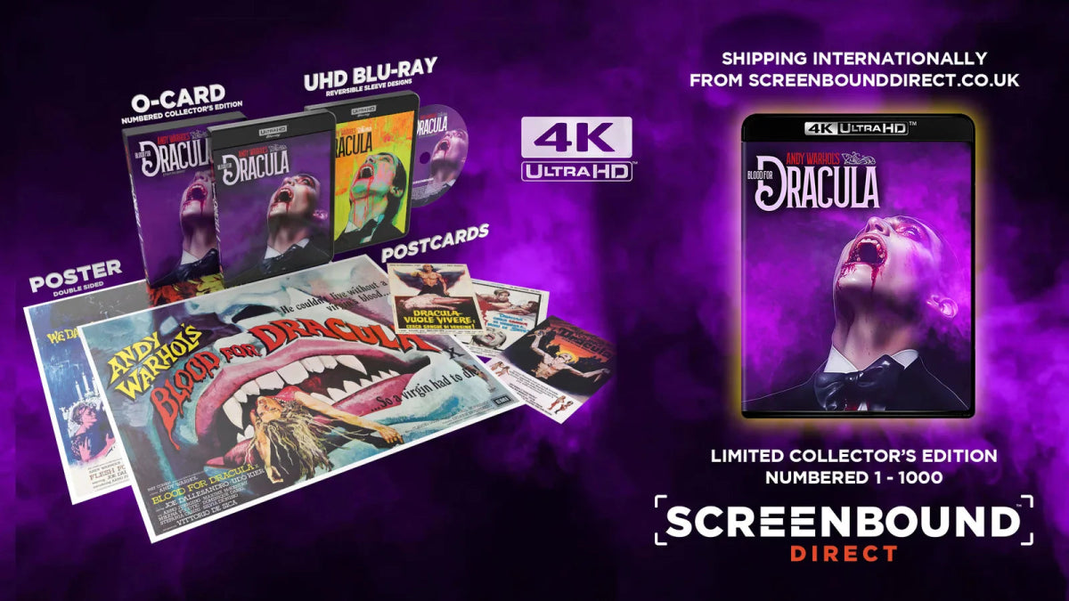 Andy Warhol Presents: Blood for Dracula (4K UHD, Limited Edition, Region Free/B) w/SLIP - New 4K UHD