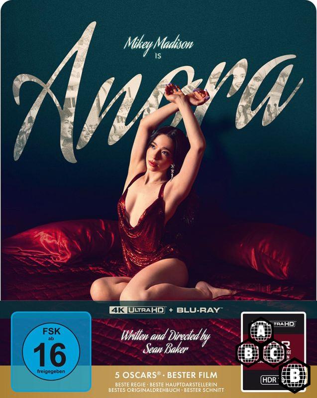 Anora (4K UHD, Limited Edition Embossed Steelbook, Region Free/B) - New 4K UHD