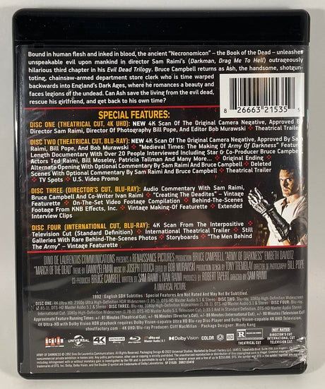 Army of Darkness (4K UHD, Collector's Edition) w/SLIP USED