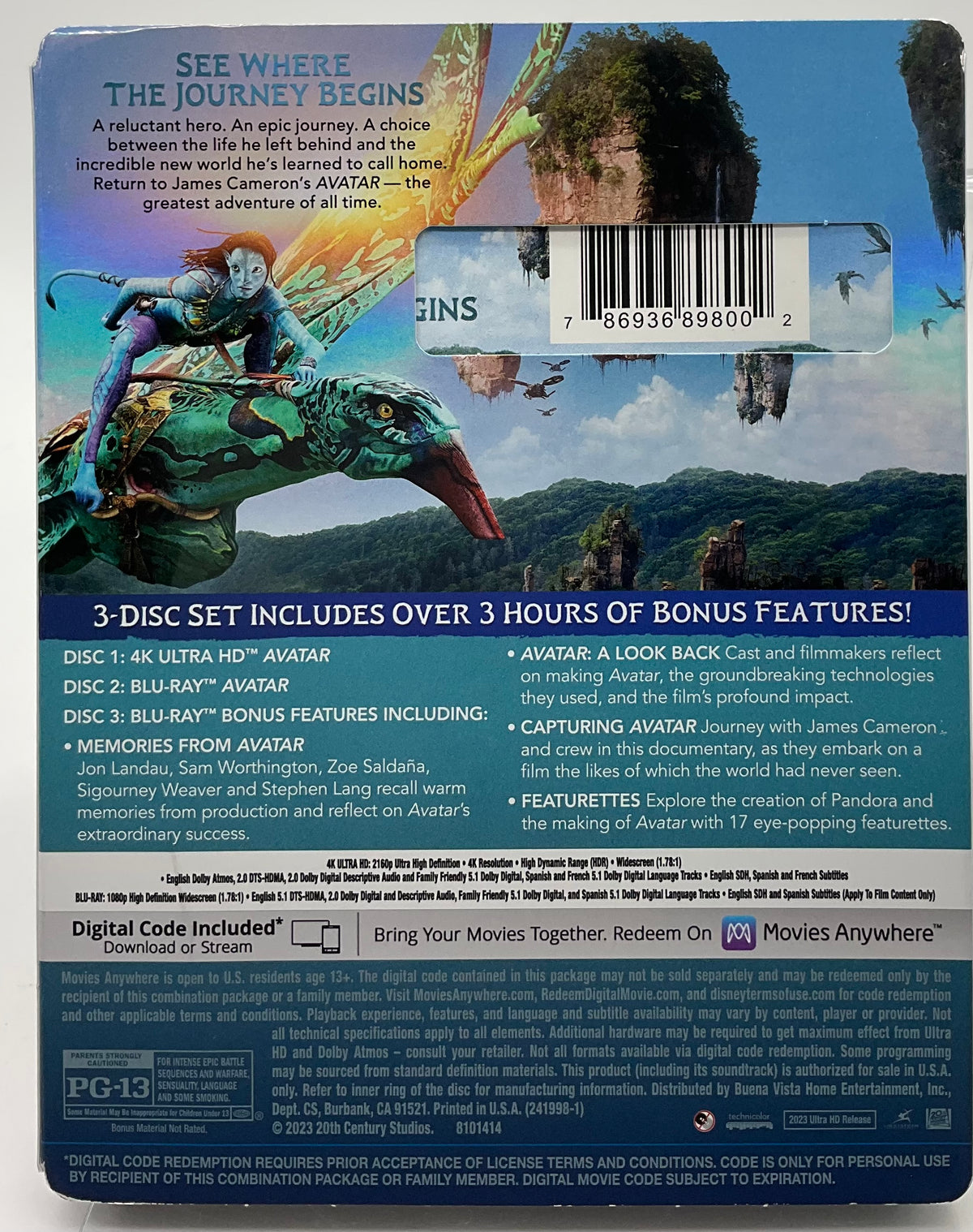 Avatar (4K UHD) w/SLIP USED