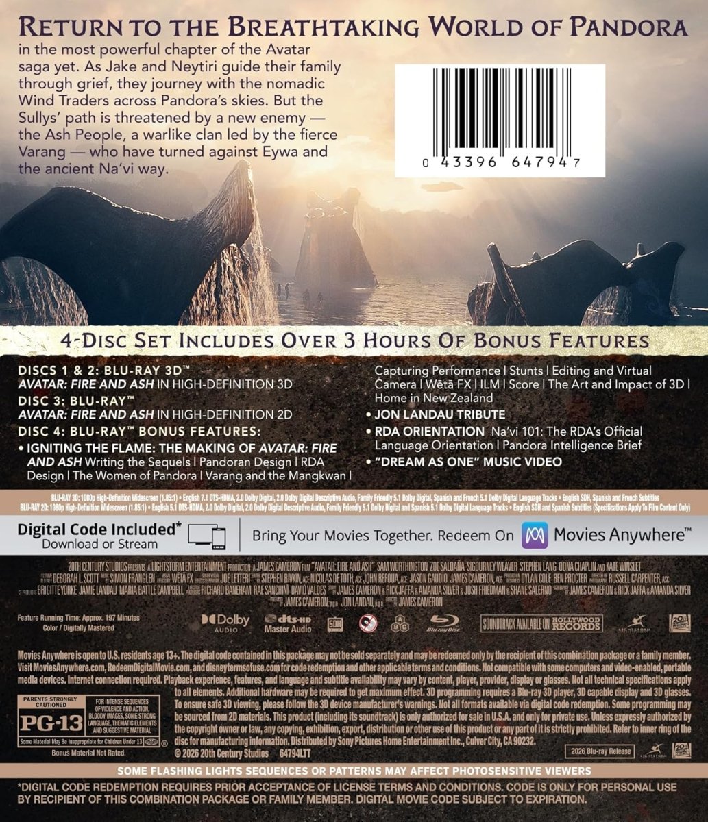 Avatar: Fire and Ash (3D Blu-ray)
