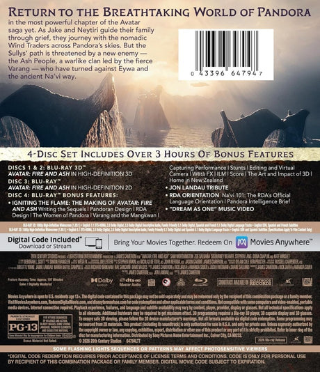 Avatar: Fire and Ash (3D Blu-ray)