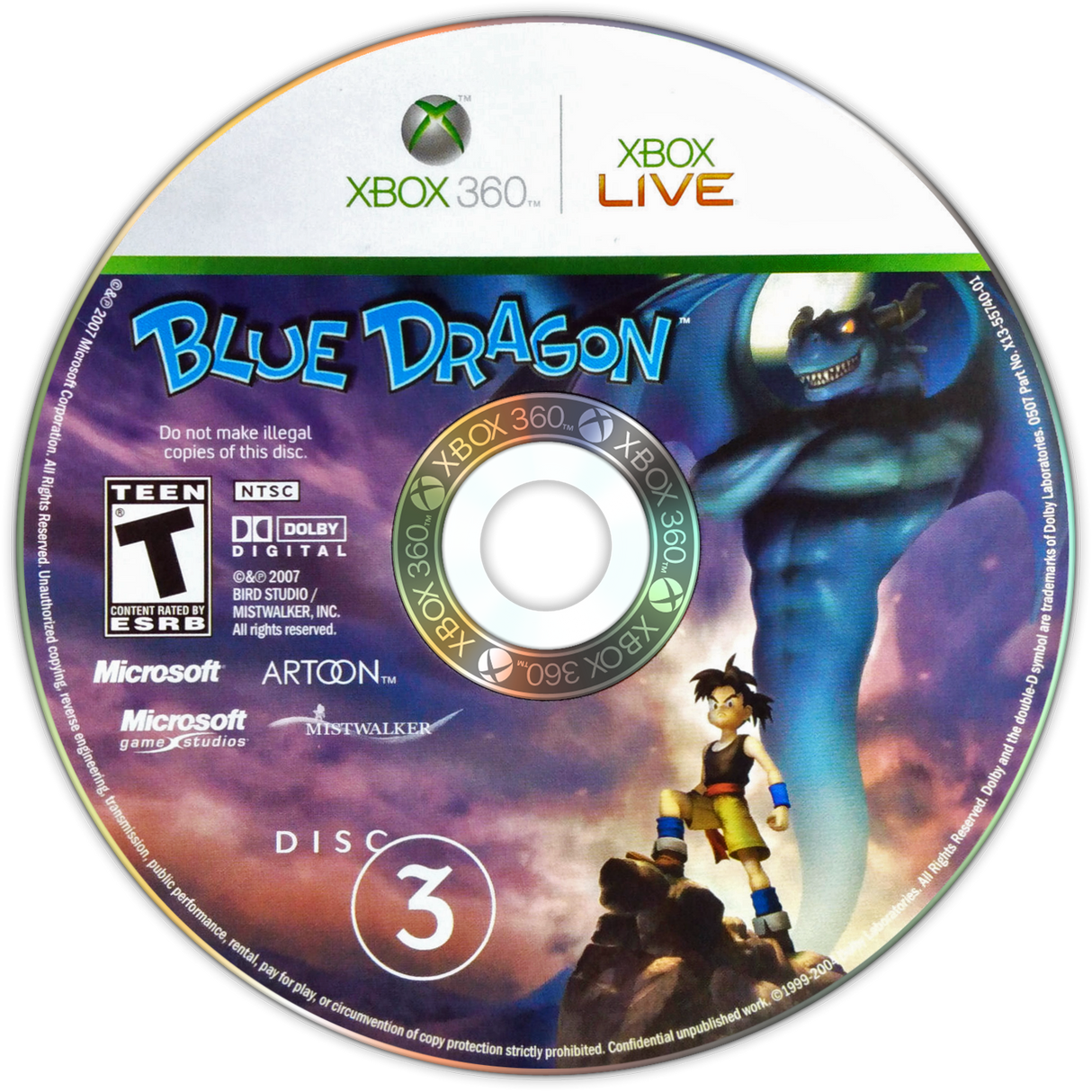 Blue Dragon XBOX 360 LOOSE