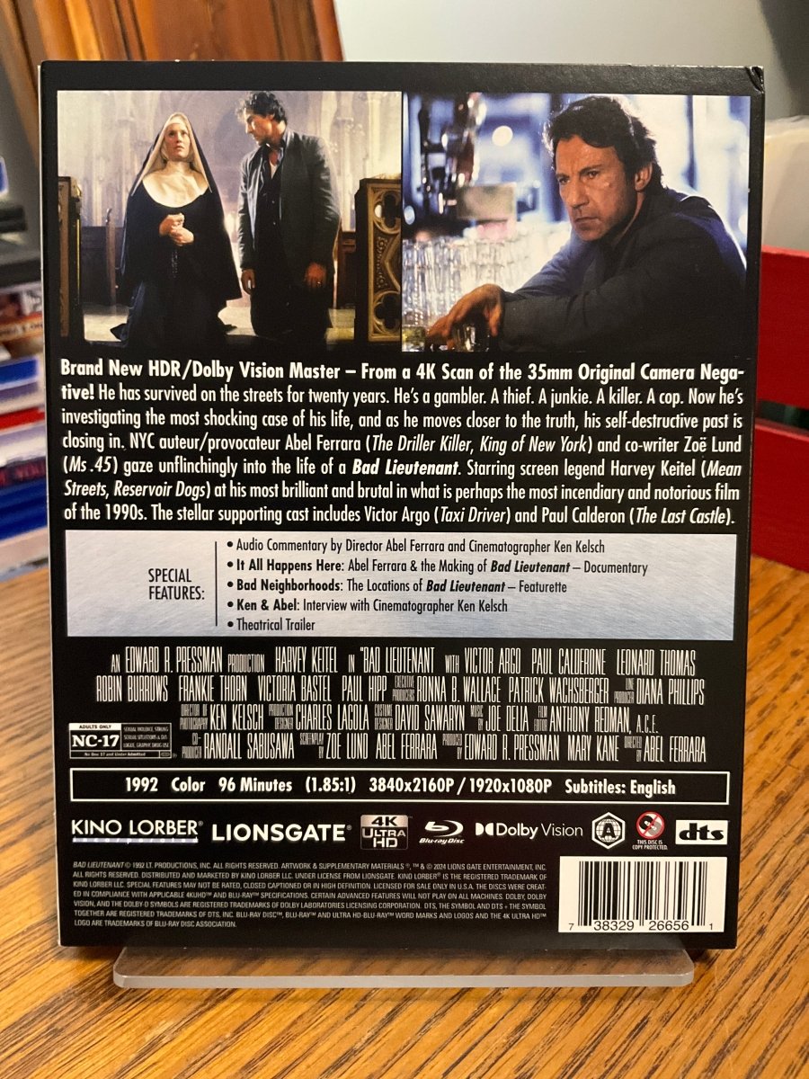 Bad Lieutenant (1992, 4K UHD) w/SLIP USED