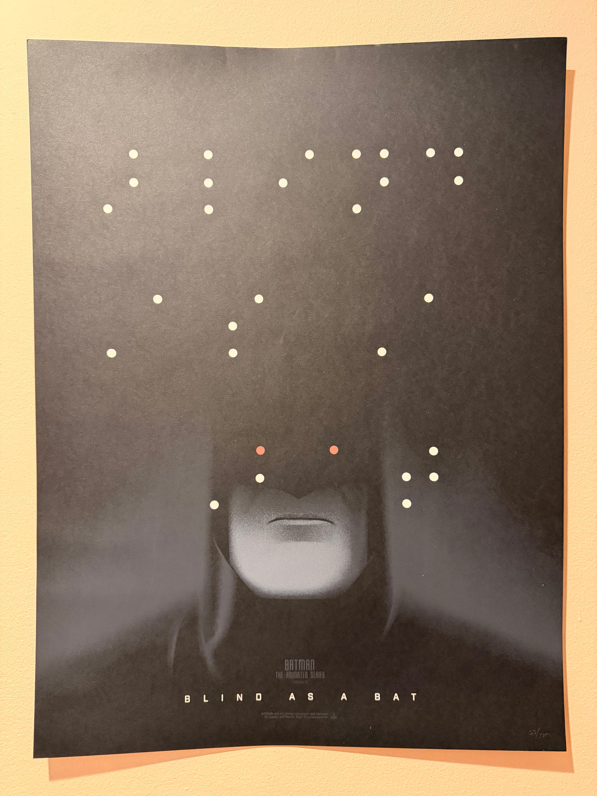 Batman: The Animated Series - Blind As A Bat Screenprinted Poster