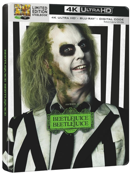 Beetlejuice Beetlejuice (4K UHD, Limited Edition Steelbook) w/SLIP *see note* - New 4K UHD