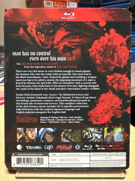 Berserk: The Complete 1997 TV Series w/SLIP USED - Used Blu-Ray