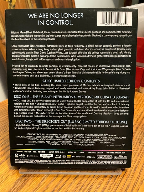 Blackhat (4K UHD, Limited Edition) w/SLIP USED