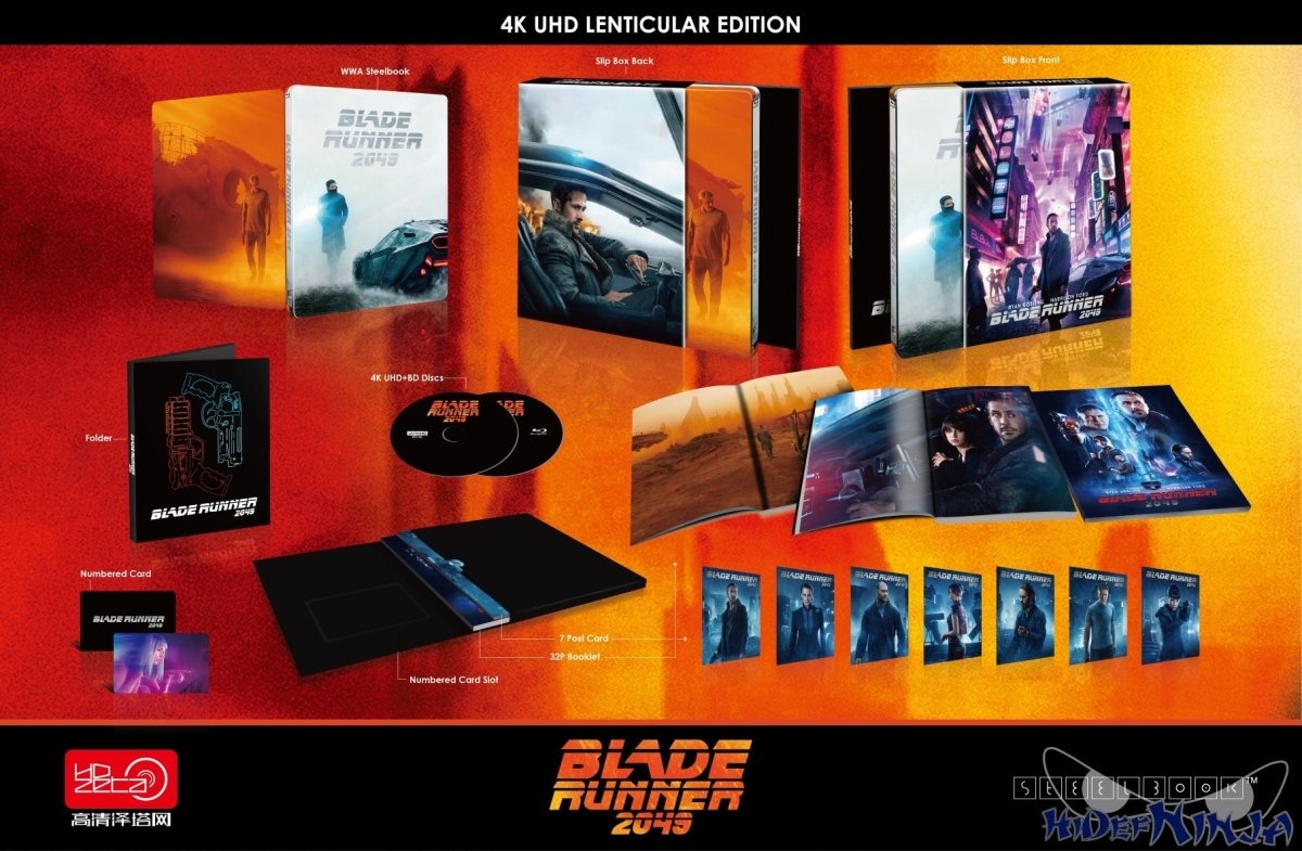 Blade Runner 2049 (4K UHD, Steelbook, Lenticular Case, HDZeta 42, Region Free/Region C)