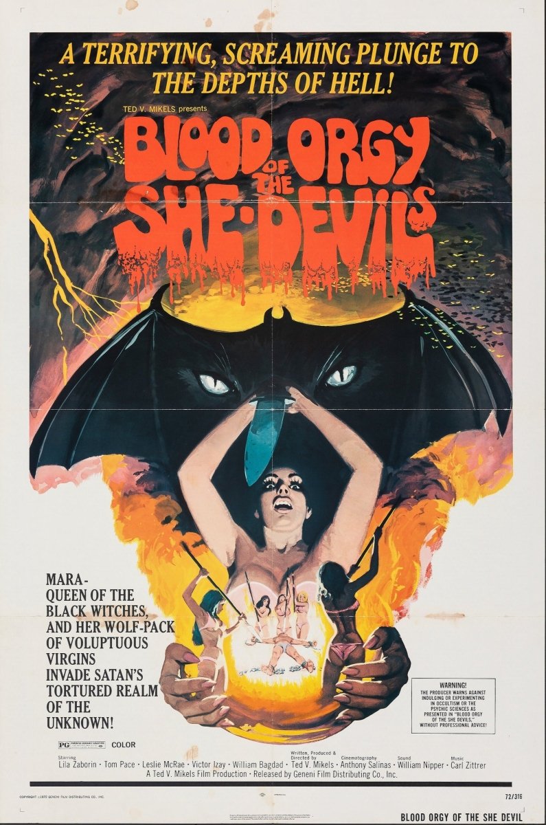 Blood Orgy of the She Devils Poster 11x17 - Posters/Stickers/Art
