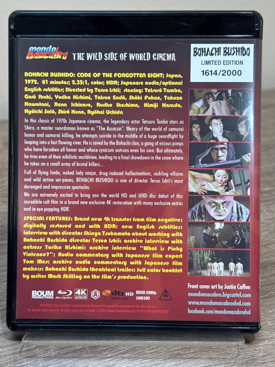 Bohachi Bushido: Code of the Forgotten Eight (4K UHD, Limited Edition) w/SLIP USED