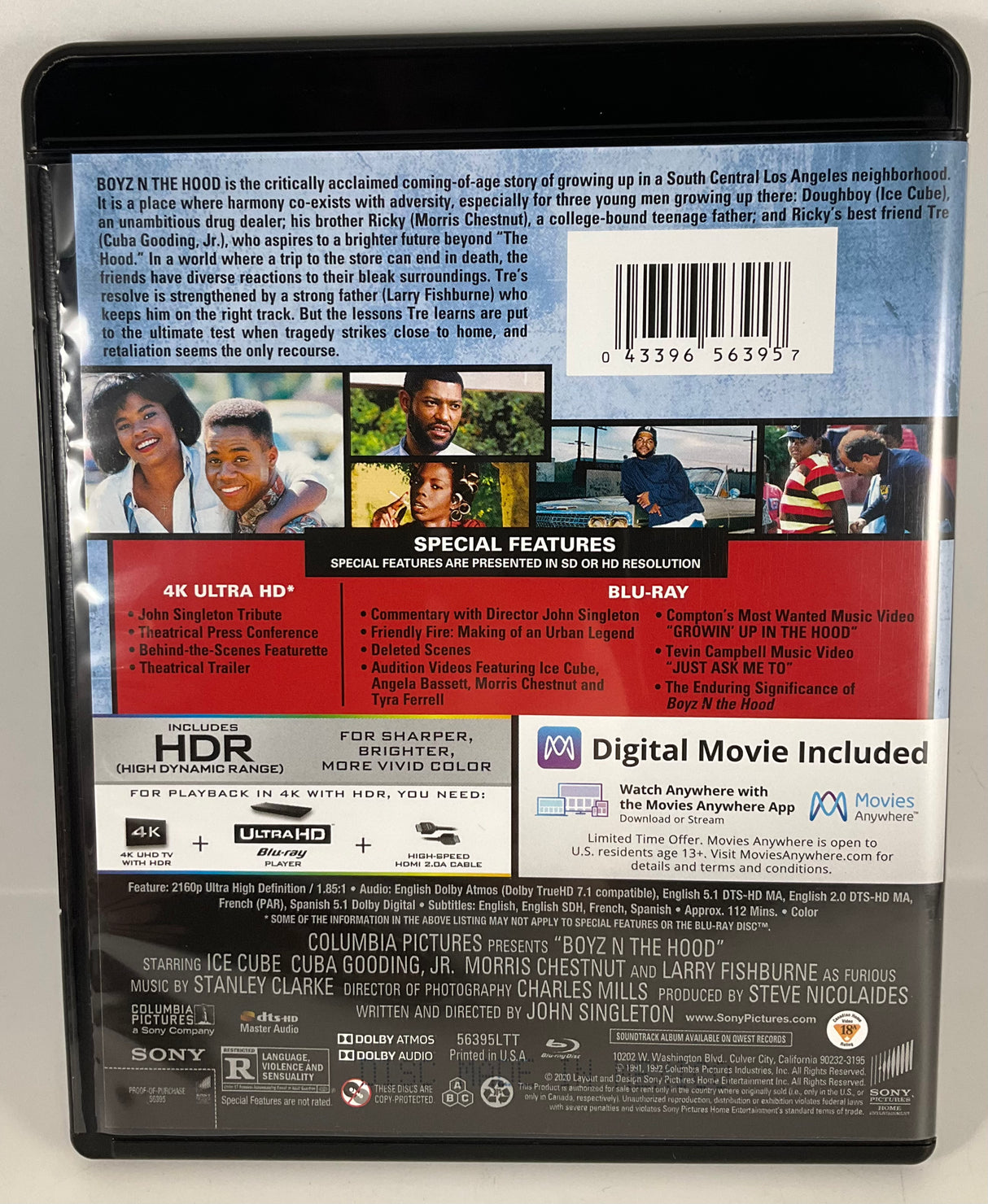 Boyz N' the Hood (4K Ultra HD + Blu-ray) W/ Slip USED