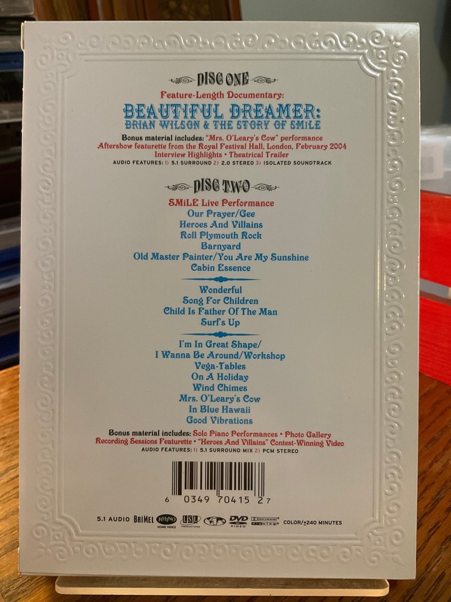 Brian Wilson presents Smile (DVD) w/SLIPCOVER AND POSTER USED