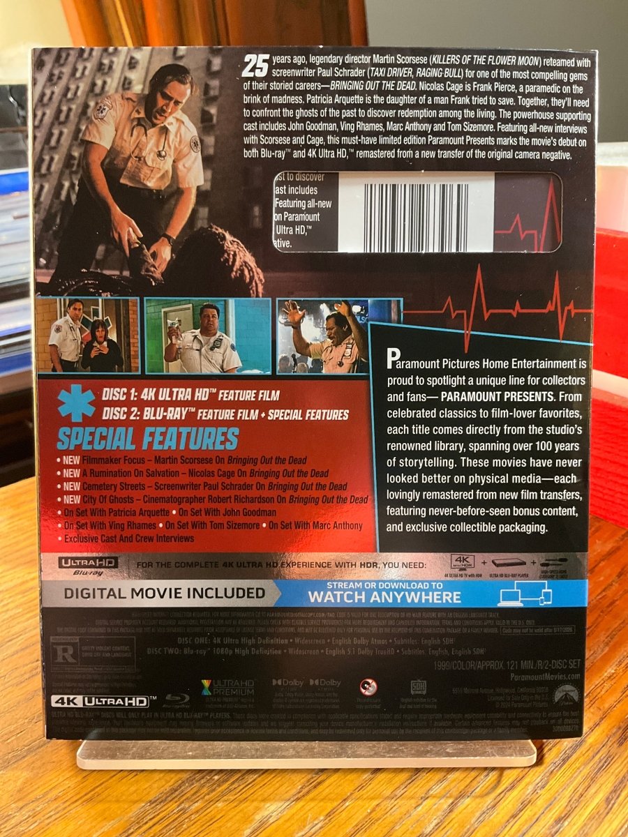 Bringing Out the Dead (Limited Edition, 4K UHD) w/SLIP USED
