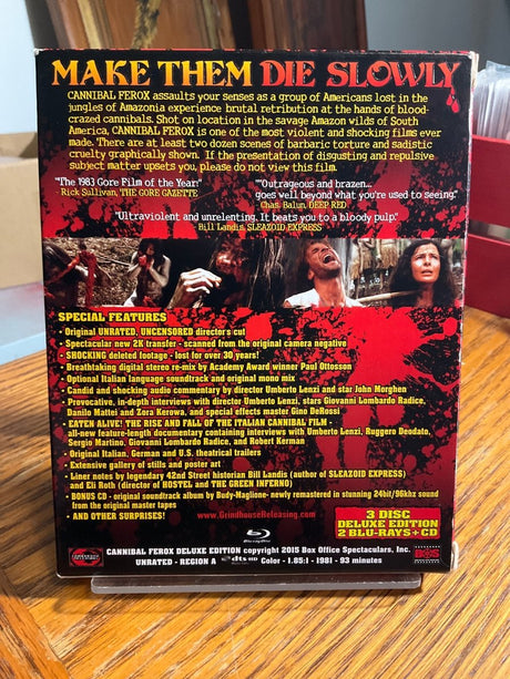 Cannibal Ferox Director's Cut W/SLIPCASE USED